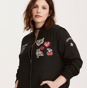 Torrid patch bomber jacket
